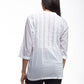 La Cera 100% Cotton Button Front Embroidered Top - La Cera