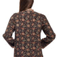 La Cera Quilted Brown Mandarin Jacket - La Cera