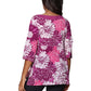 Purple Floral Cotton Voile Embroidered Tunic