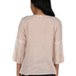 Embroidered Bell Sleeve Top - La Cera