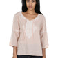 Embroidered Bell Sleeve Top - La Cera