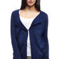 La Cera Long Sleeve Waterfall Cardigan - La Cera