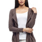 La Cera Long Sleeve Waterfall Cardigan - La Cera