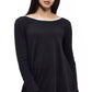 La Cera Rounded Neck Pullover Sweater Top - La Cera