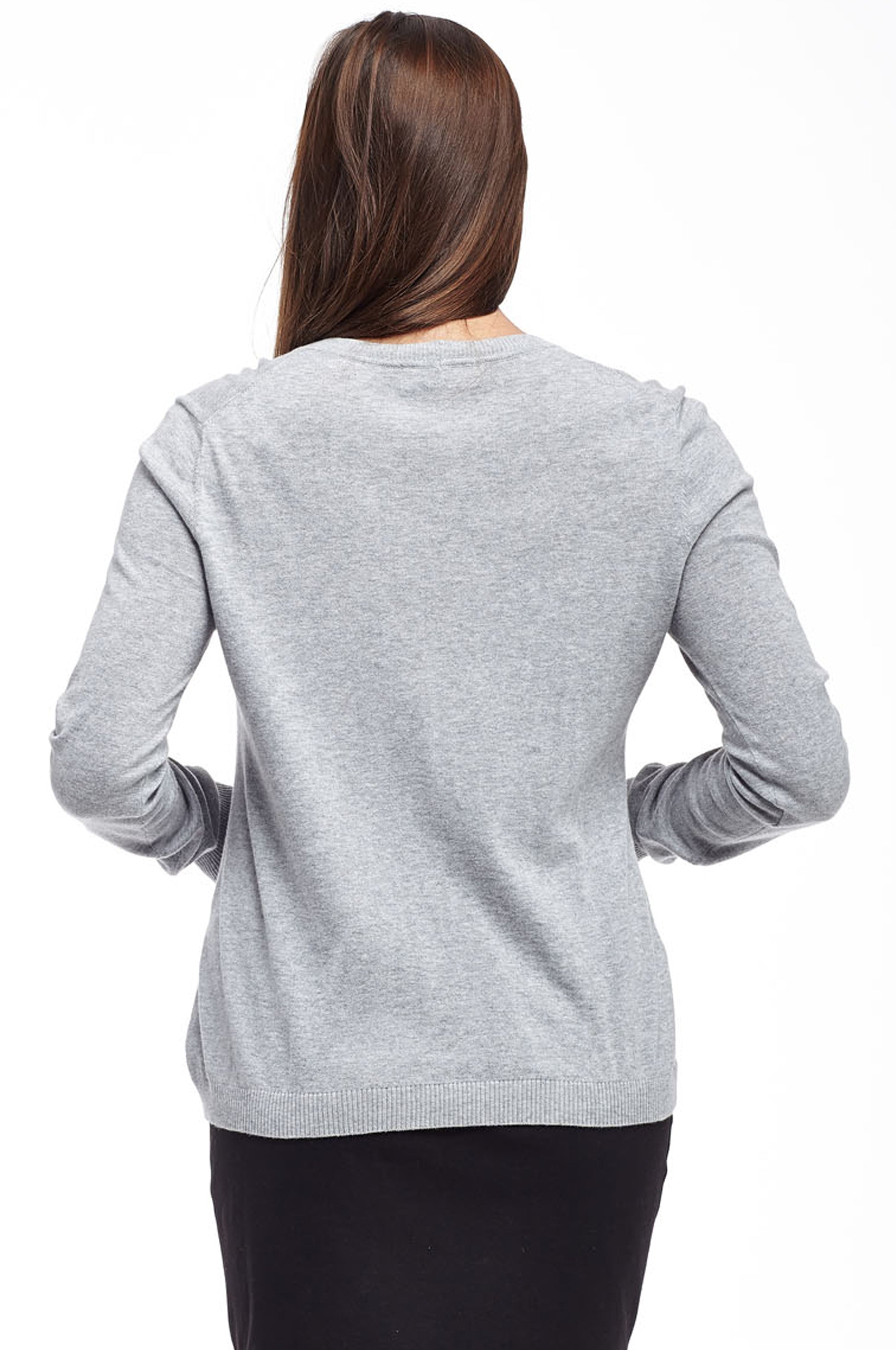 La Cera Long Sleeve Cardigan with Pockets - Plus Size - La Cera