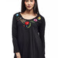 La Cera Floral Embroidered Top - La Cera