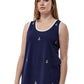Cotton Knit Tank with Anchor Embroidery