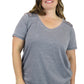 Plus Size Soft & Supple V-Neck Knit Top - La Cera
