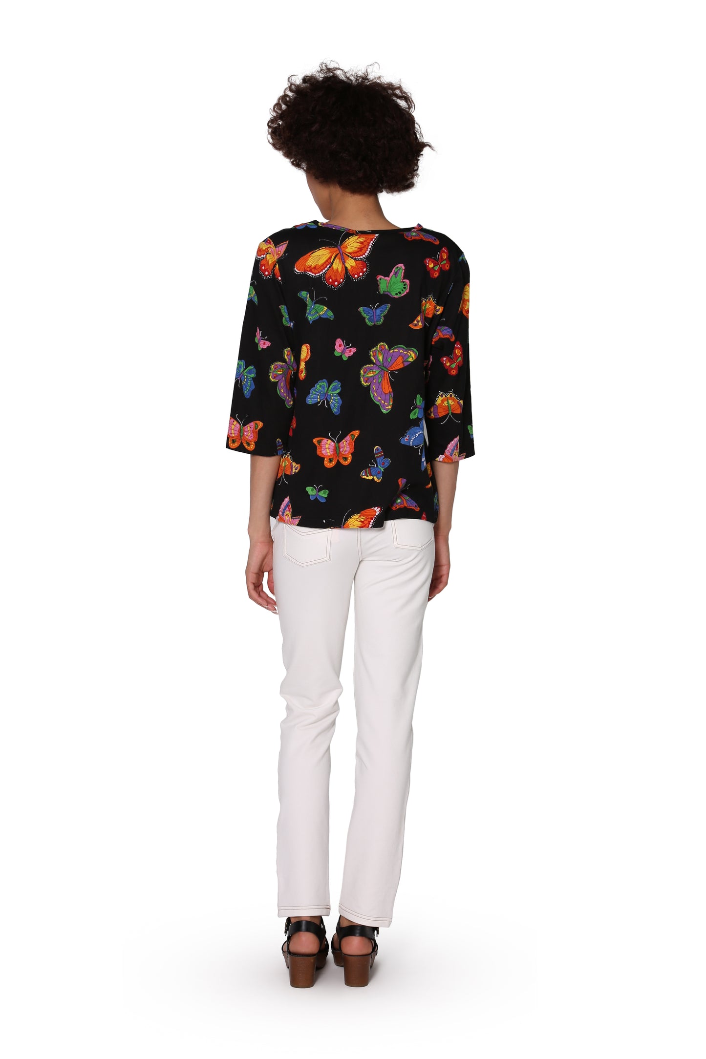 Butterfly Print Cotton Jersey Tee