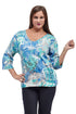La Cera Multi Printed Tunic Top - La Cera