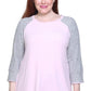 Comfort Collection Plus Size Baseball Tee - La Cera