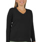 V-Neck Comfort Collection Long Sleeve Top - La Cera