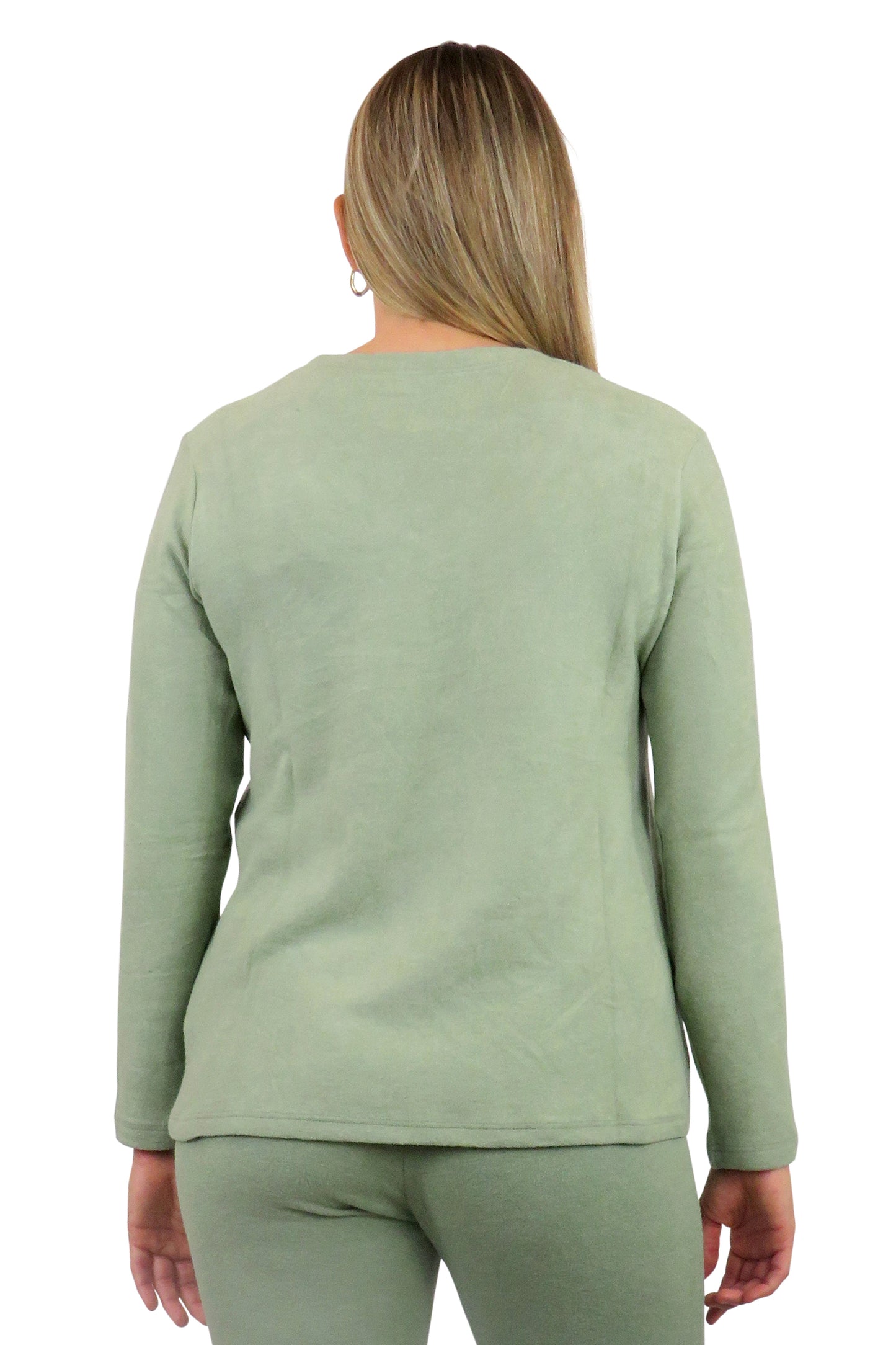 V-Neck Comfort Collection Long Sleeve Top - La Cera