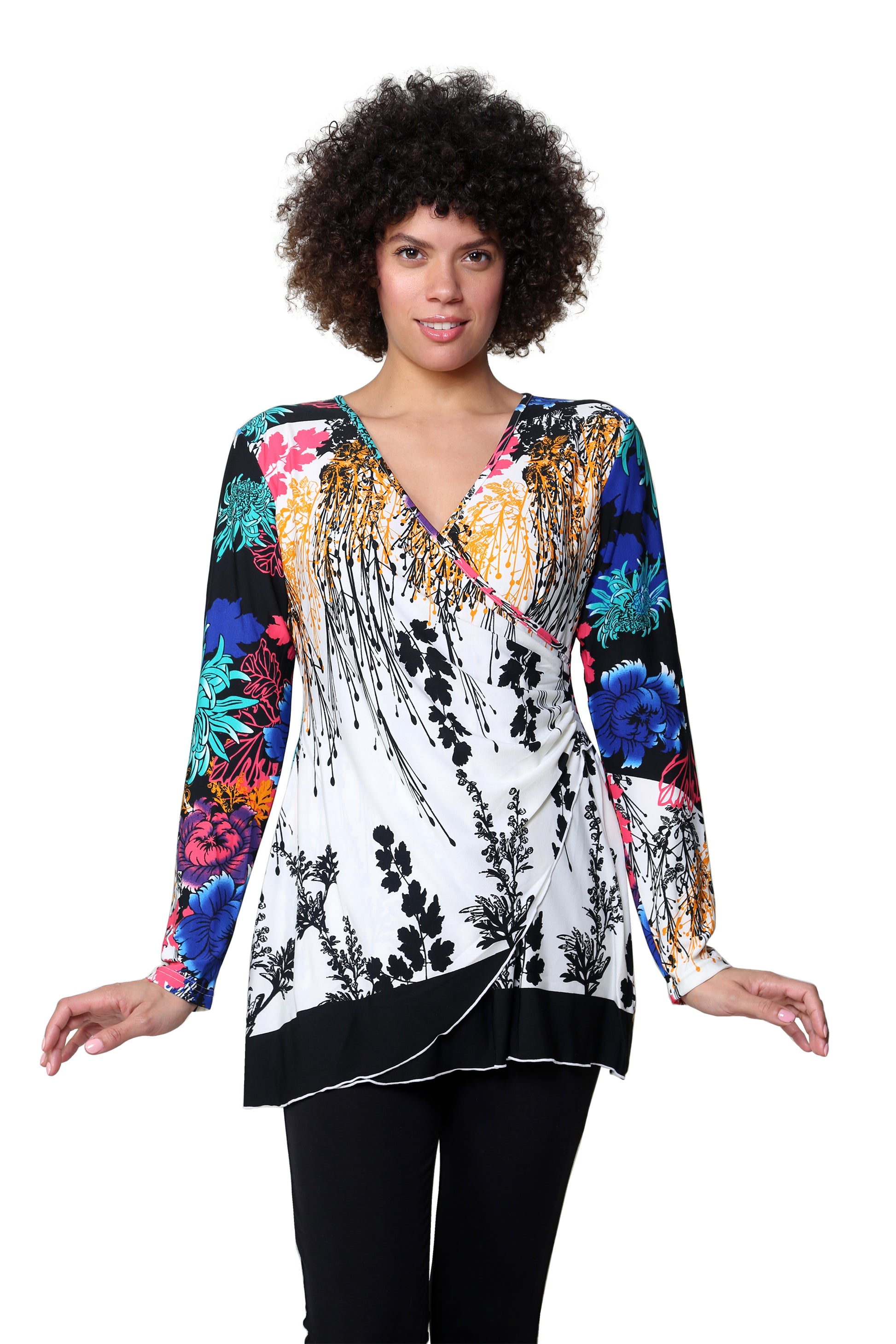 La Cera Wrap Tunic - La Cera