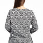 La Cera Baroque Print Pullover Top - La Cera
