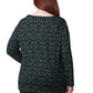 La Cera Baroque Print Pullover Top - Plus Size