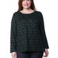 La Cera Baroque Print Pullover Top - Plus Size