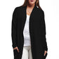 La Cera Shawl Collar Long Cardigan - La Cera‚Ñ¢ - 8