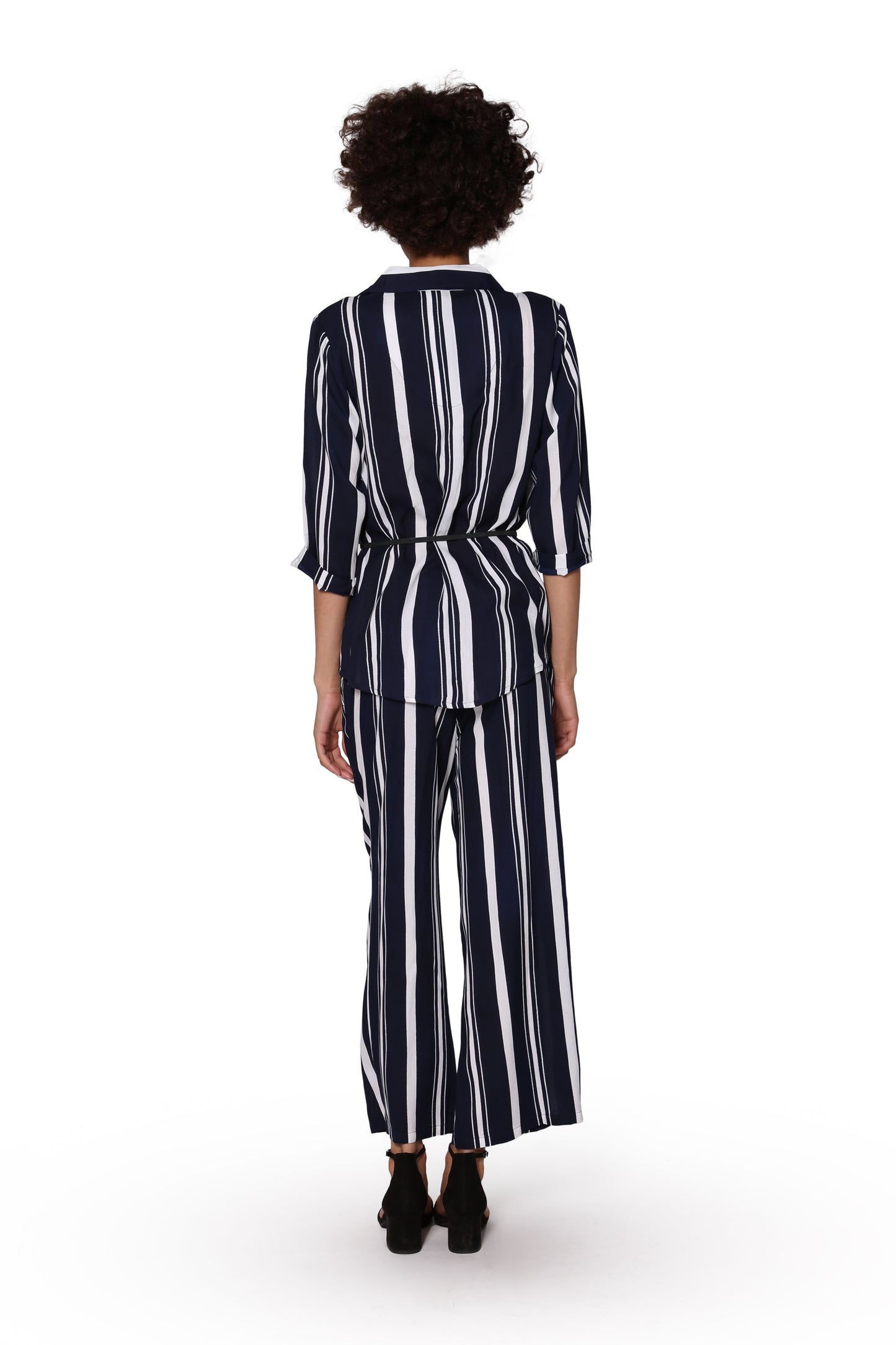 Navy and White 3/4 Sleeve Set - La Cera