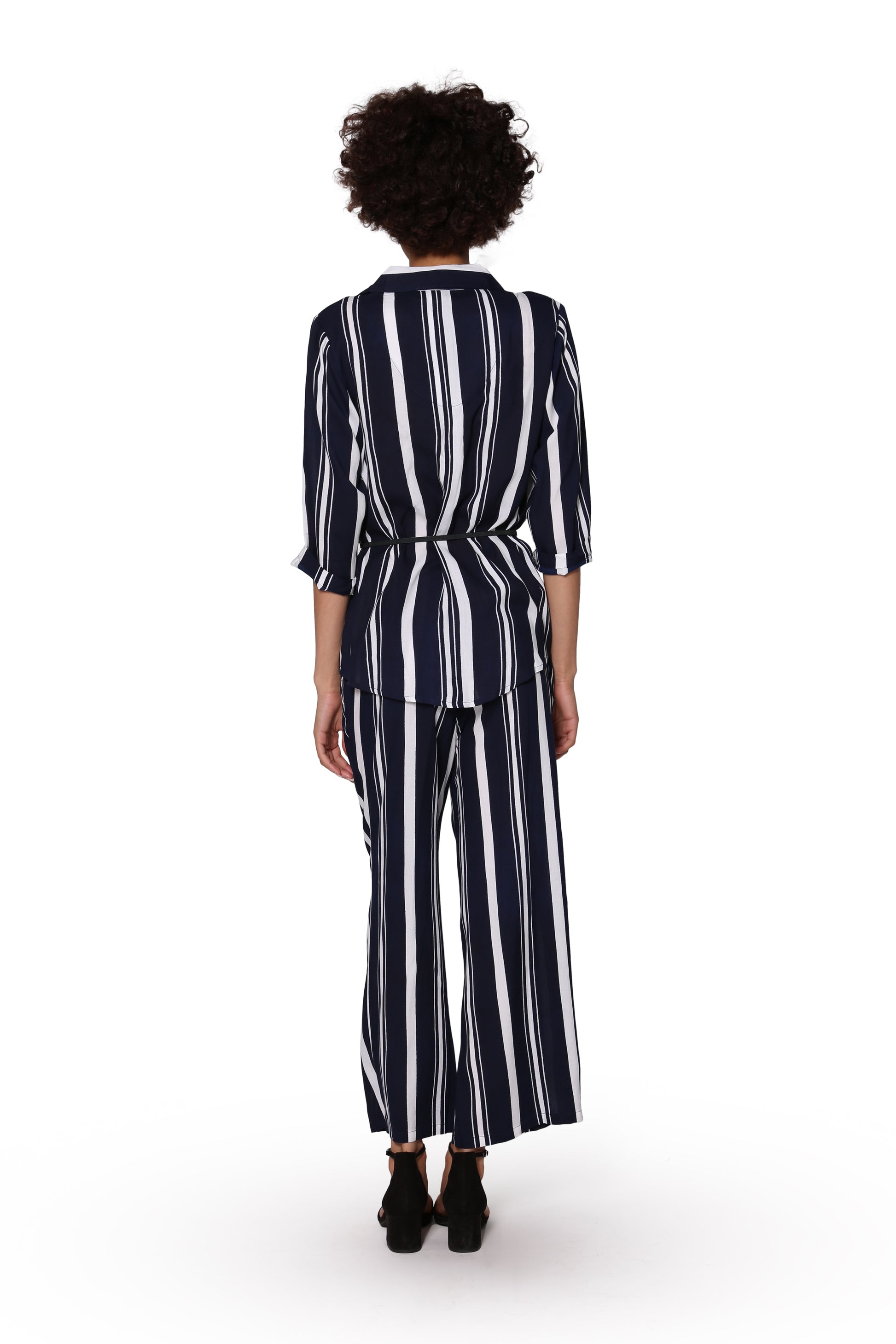 Navy and White 3/4 Sleeve Set - La Cera