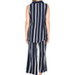 Navy and White Sleeveless Set
