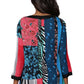 La Cera Black Patchwork Top