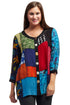La Cera Red Patchwork Top - La Cera