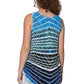 Abstract Printed Sleeveless A-Line Top