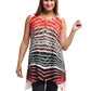 Abstract Printed Sleeveless A-Line Top