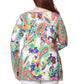 Túnica cruzada con estampado de cachemira - Talla grande