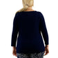 Plus Size La Cera Solid Cowl Neck Top