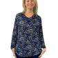La Cera Lucerne Floral Cowl Neck Top