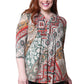 Plus Size La Cera Persian Paisley Print Tunic