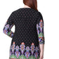 Plus Size La Cera Renaissance Paisley Print Tunic