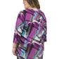 La Cera Pleat Front Geometric Printed Tunic - Plus Size - La Cera