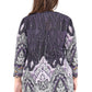 Plus Size La Cera Empire Paisley Print Tunic