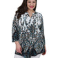 Plus Size La Cera Pleat Front Paisley Tunic