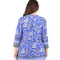 Plus Size La Cera Pleat Front Printed Tunic With Border Print