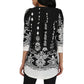 La Cera Pleat Front Printed Tunic