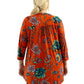 Plus Size La Cera Mandarin Floral Print Tunic