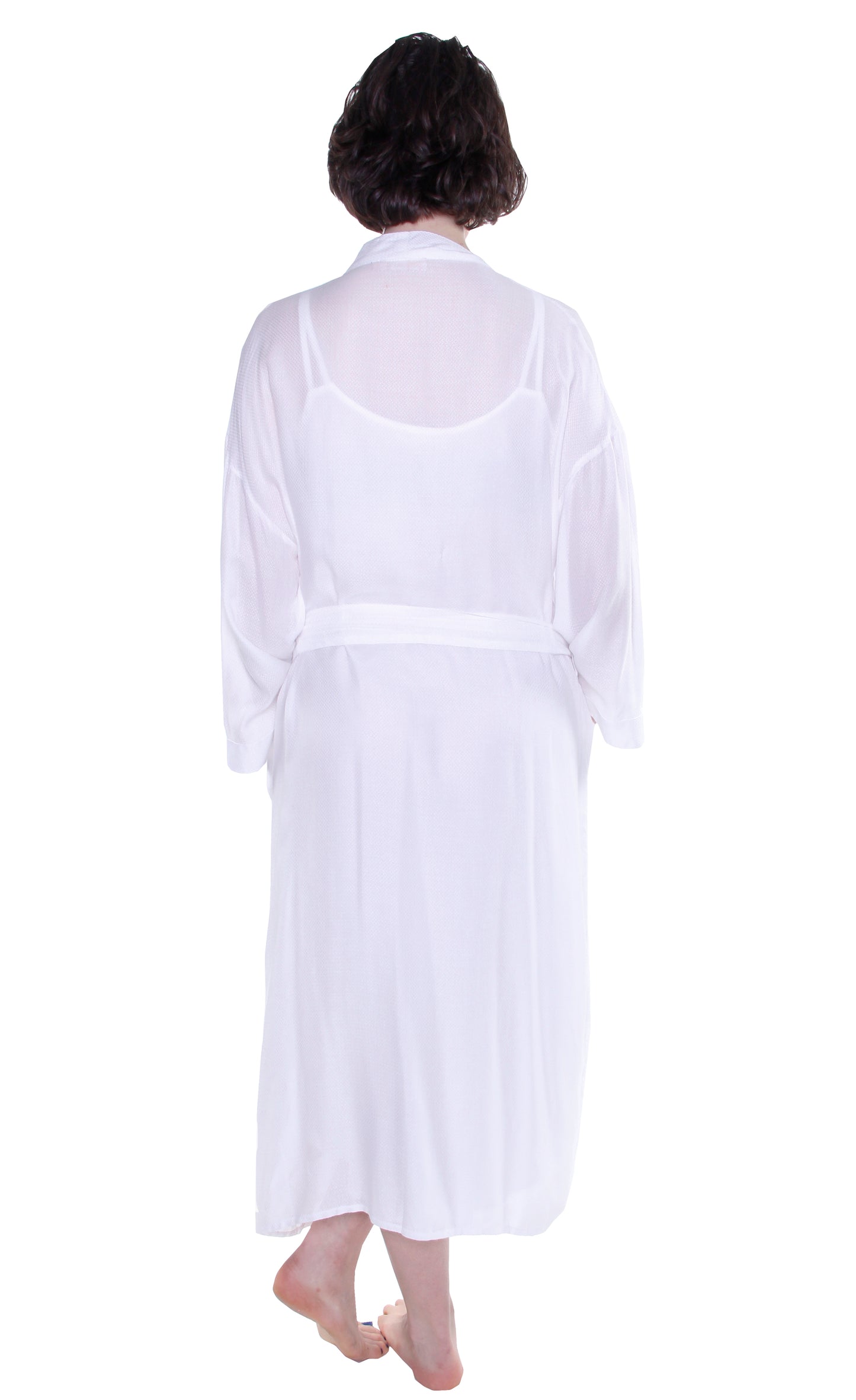 Long Sleeve Rayon Robe - La Cera