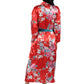 Reversible Floral Satin Robe