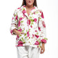 Floral Fleece Plus Size Bed Jacket