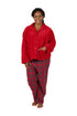 La Cera Plus Size Plush Bed Jacket - La Cera