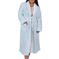 La Cera Textured Full Length Fleece Bath Robe - Plus Size - La Cera