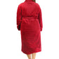 La Cera Plush Fleece Long Robe - Plus Size